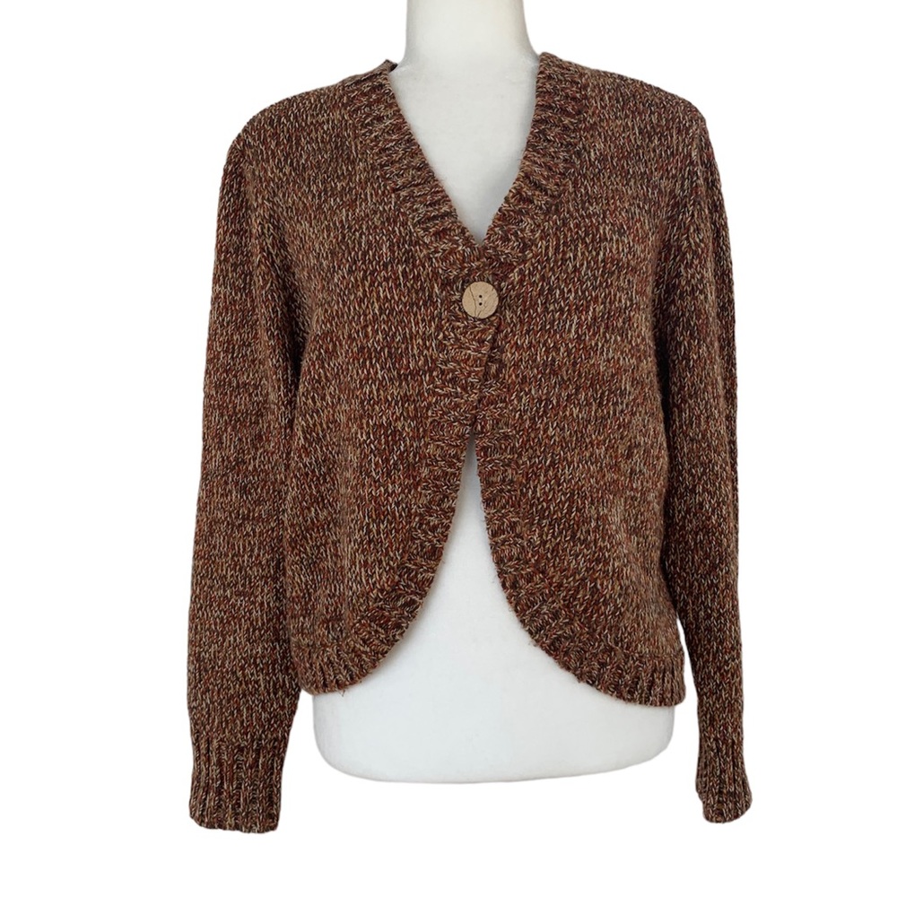 Christopher & Banks Cozy Single Button Open Front Sweater